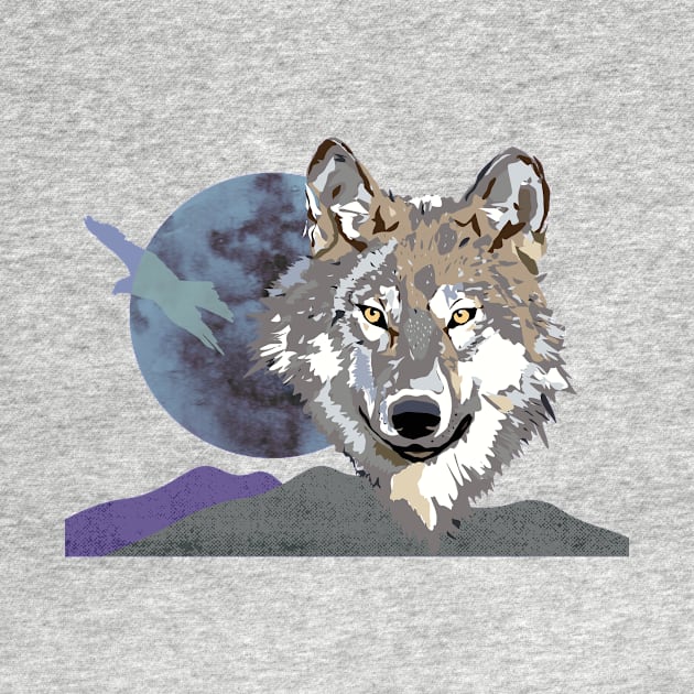 Majestic Wolf by Zippy's Tees
